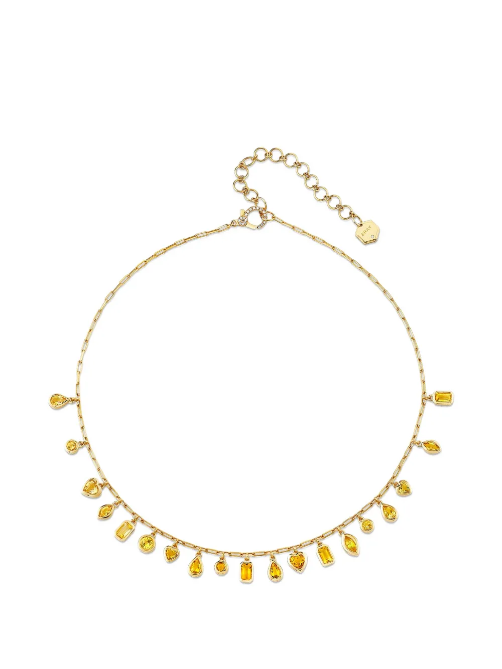 SHAY yellow sapphire citrine drop necklace - Oro