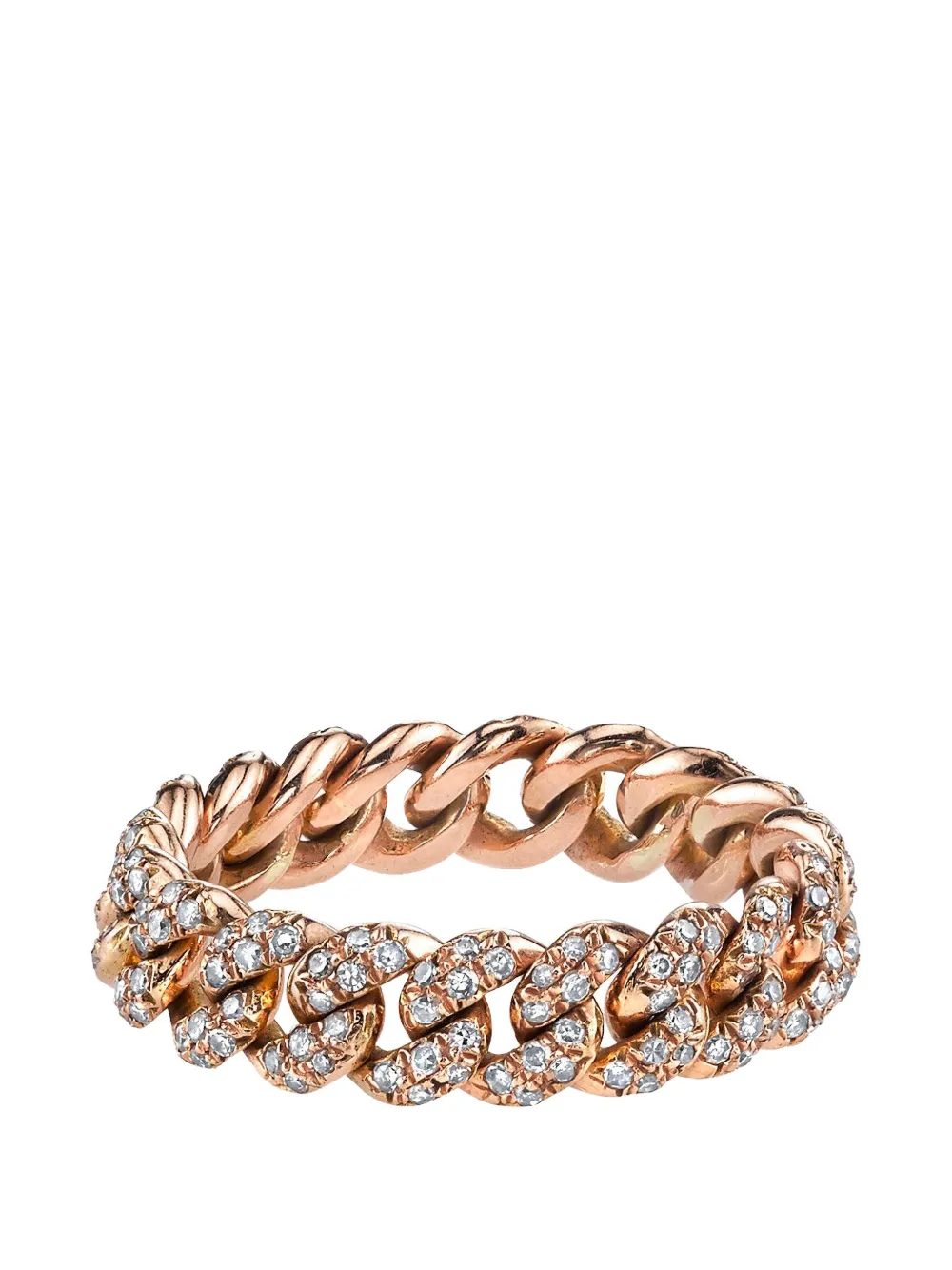SHAY Pavé diamond link ring - Rosa