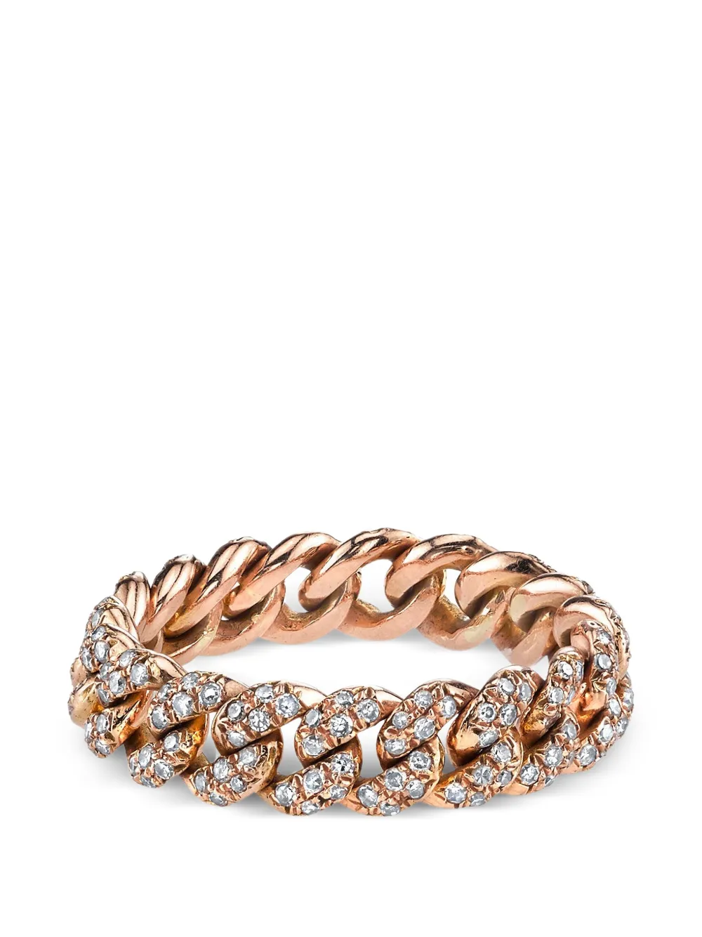 SHAY Pavé diamond link ring - Rosa