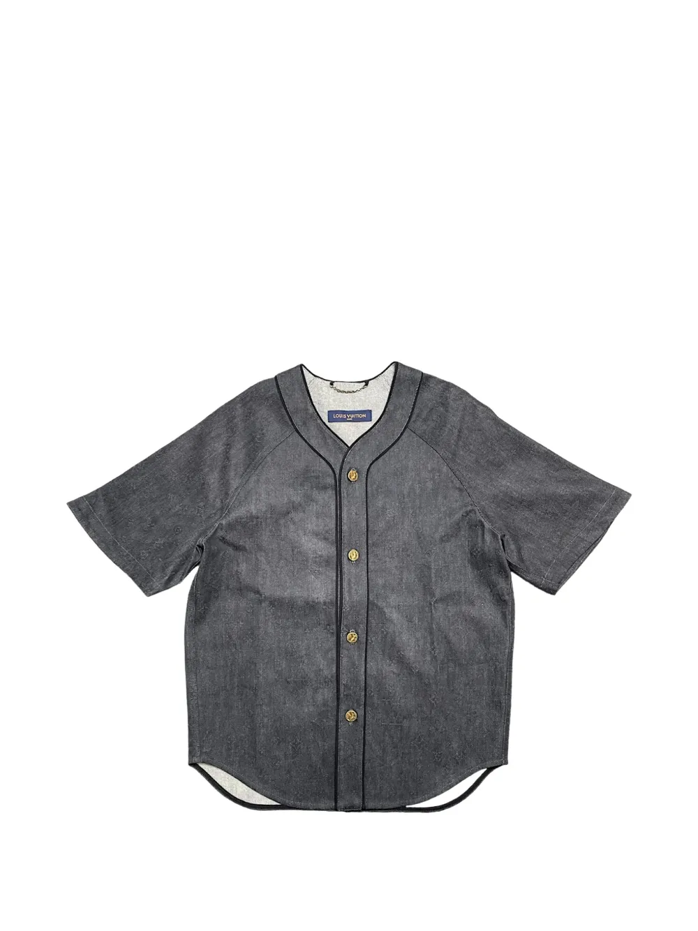 Louis Vuitton Pre-Owned embossed monogram baseball shirt - Grigio