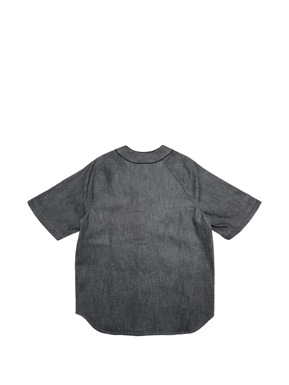 Louis Vuitton Pre-Owned Honkbalshirt met monogram-reliëf Grijs