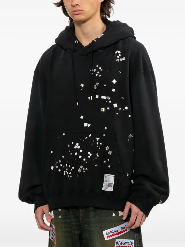 Maison MIHARA YASUHIRO stud-embellished Hoodie | Black | FARFETCH