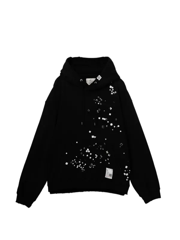 Maison MIHARA YASUHIRO stud-embellished Hoodie | Black | FARFETCH