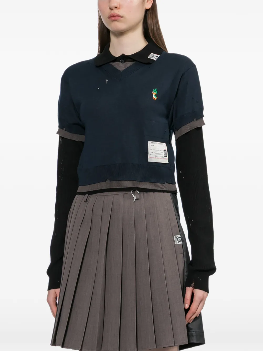  Maison Mihara Yasuhiro Jersey A Capas - Azul 