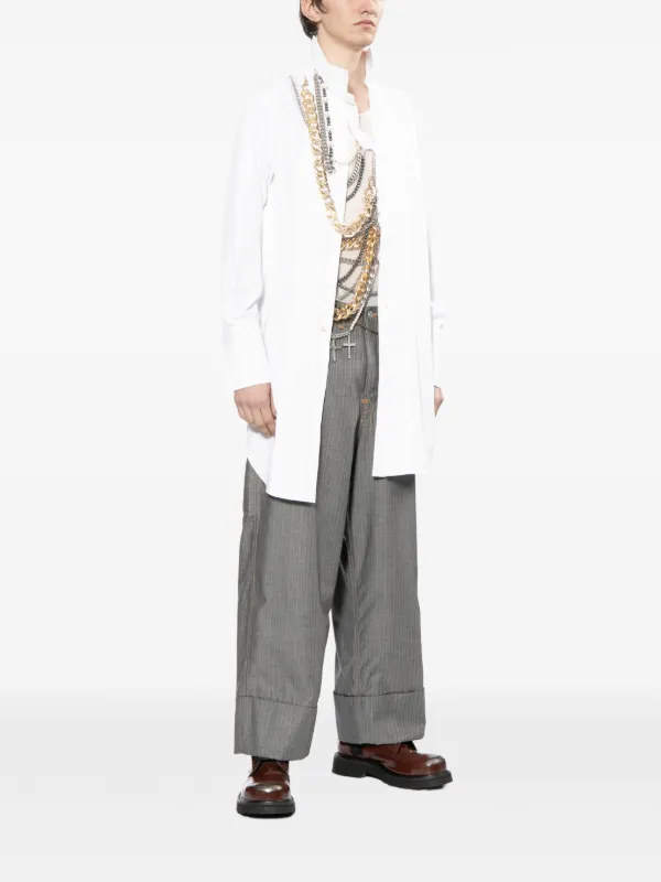 JUNYA WATANABE MAN グレーストライプパンツ Junya Watanabe MAN x Levi's ストライプ パンツ | グレー | FARFETCH JP