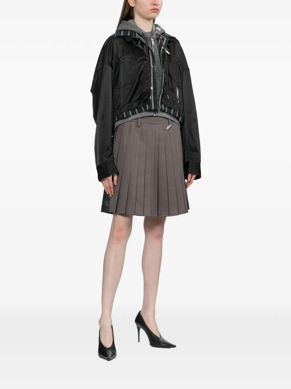  Maison Mihara Yasuhiro Panelled Skort - Brown 