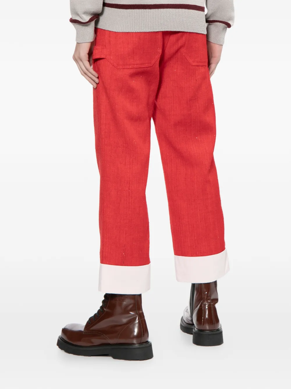 Junya Watanabe MAN Broek met cuffs Rood