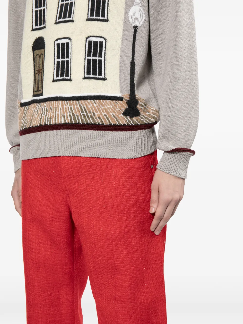Junya Watanabe MAN Broek met cuffs Rood