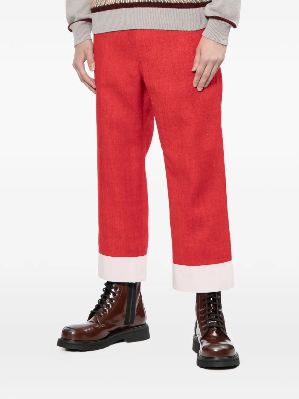 Junya Watanabe MAN Broek met cuffs Rood