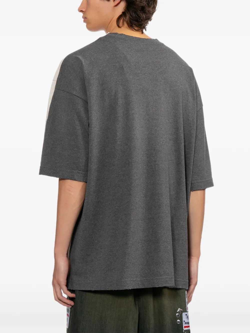 Maison MIHARA YASUHIRO T-shirt met colourblocking Beige