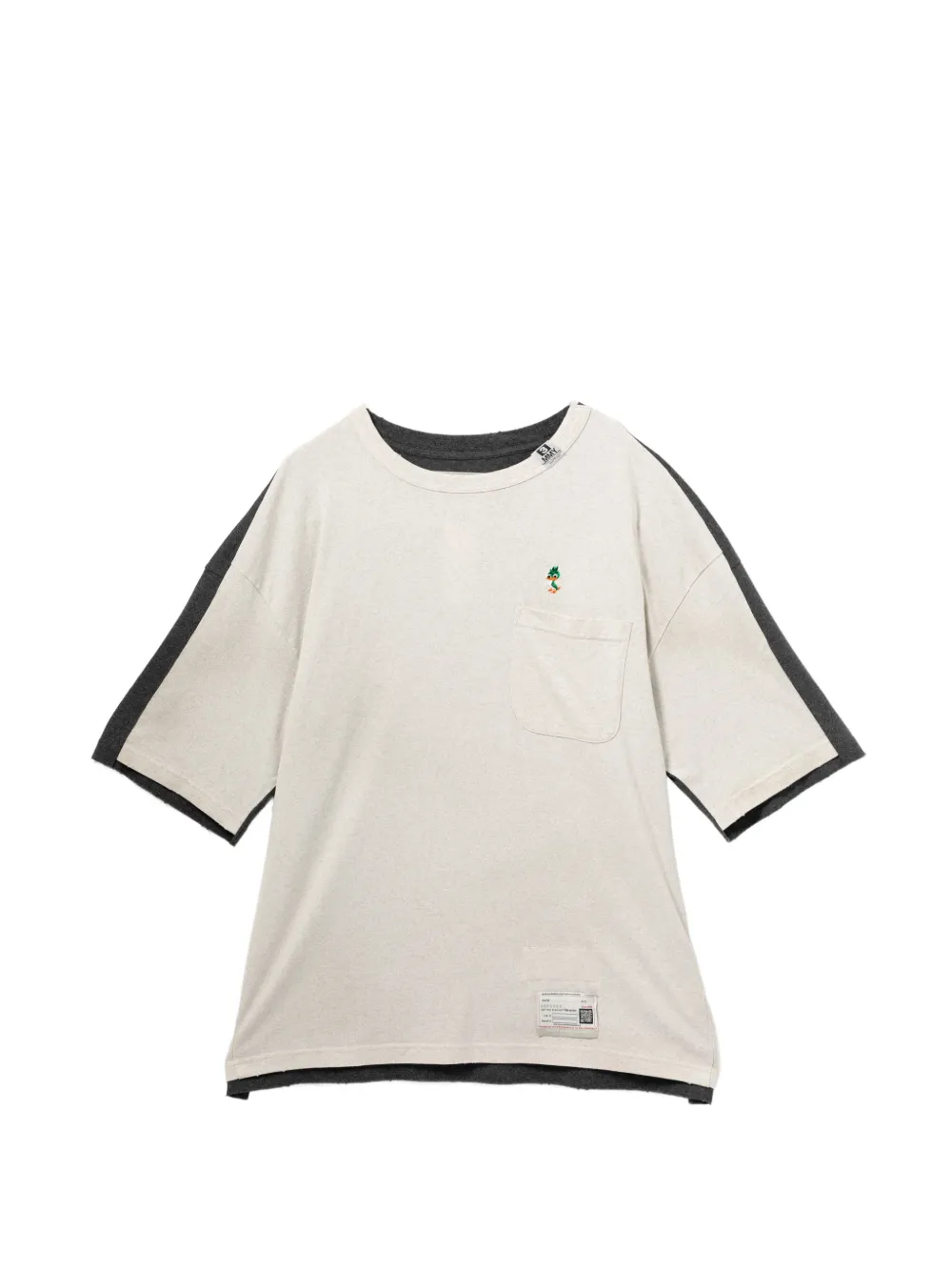 Maison MIHARA YASUHIRO T-shirt met colourblocking Beige