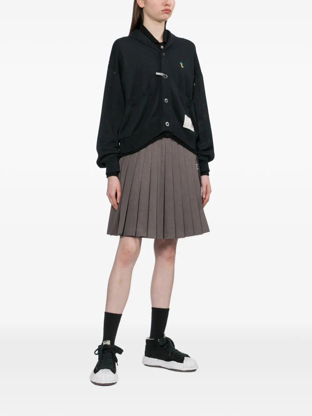  Maison Mihara Yasuhiro Layered Cardigan - Black 