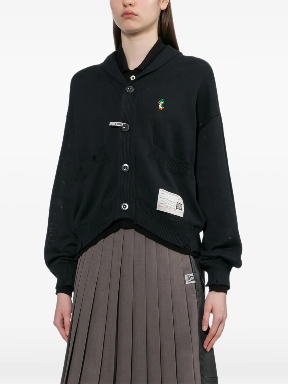  Maison Mihara Yasuhiro Layered Cardigan - Black 
