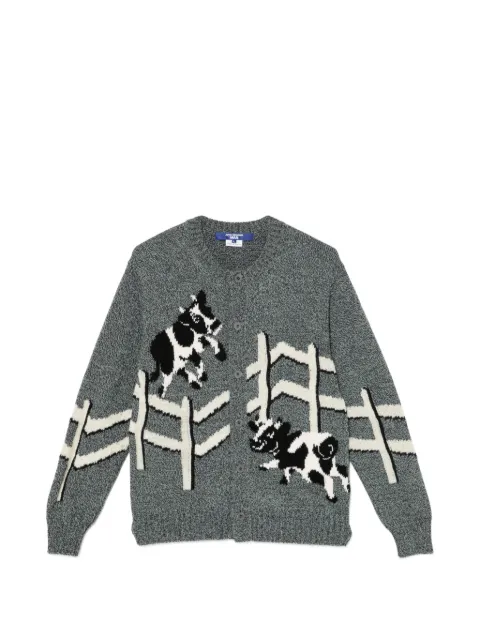 Junya Watanabe MAN cow-appliqué cardigan