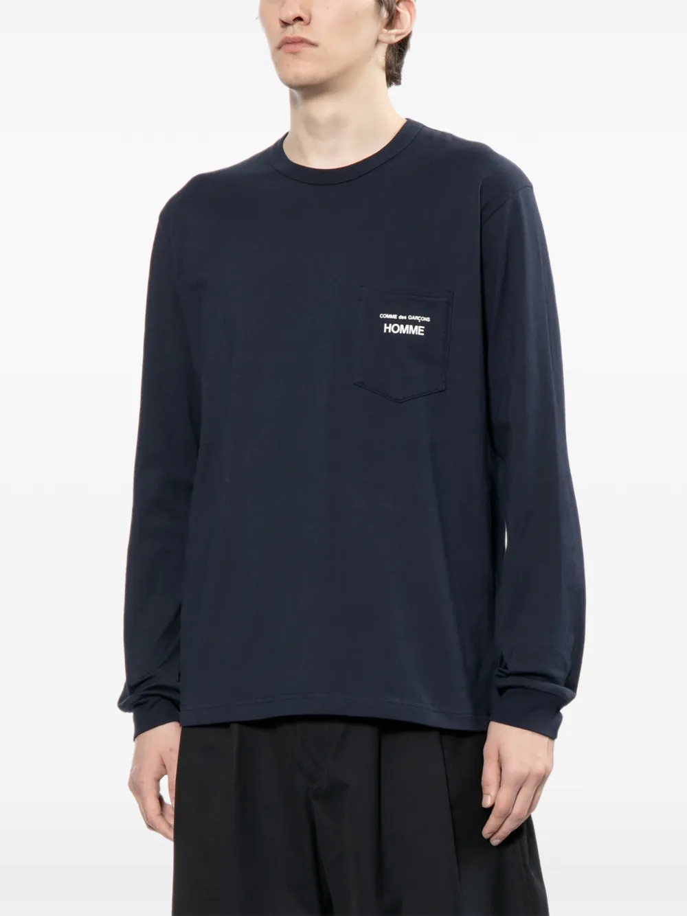 Comme des Garçons Homme T-shirt met logoprint Blauw
