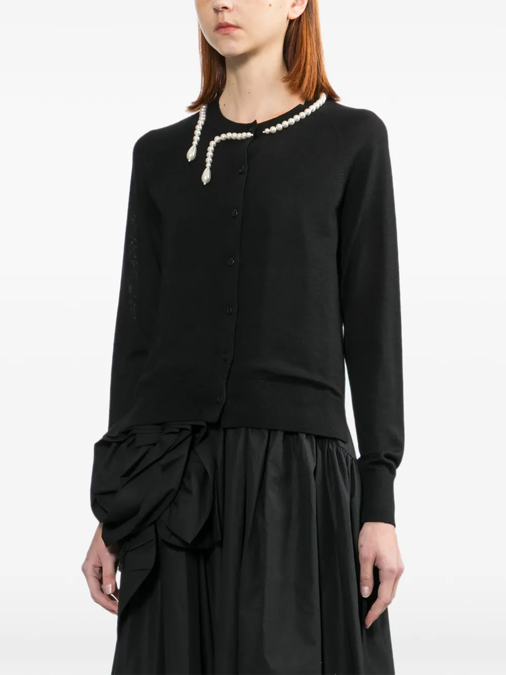 Simone Rocha Vest met parel en kralen Zwart