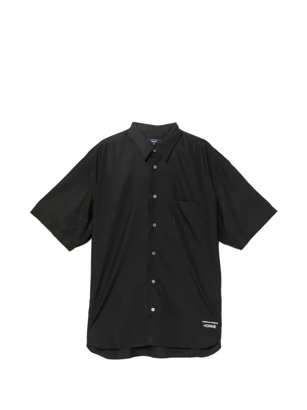 Comme des Garçons Homme logo-embroidered shirt - Black