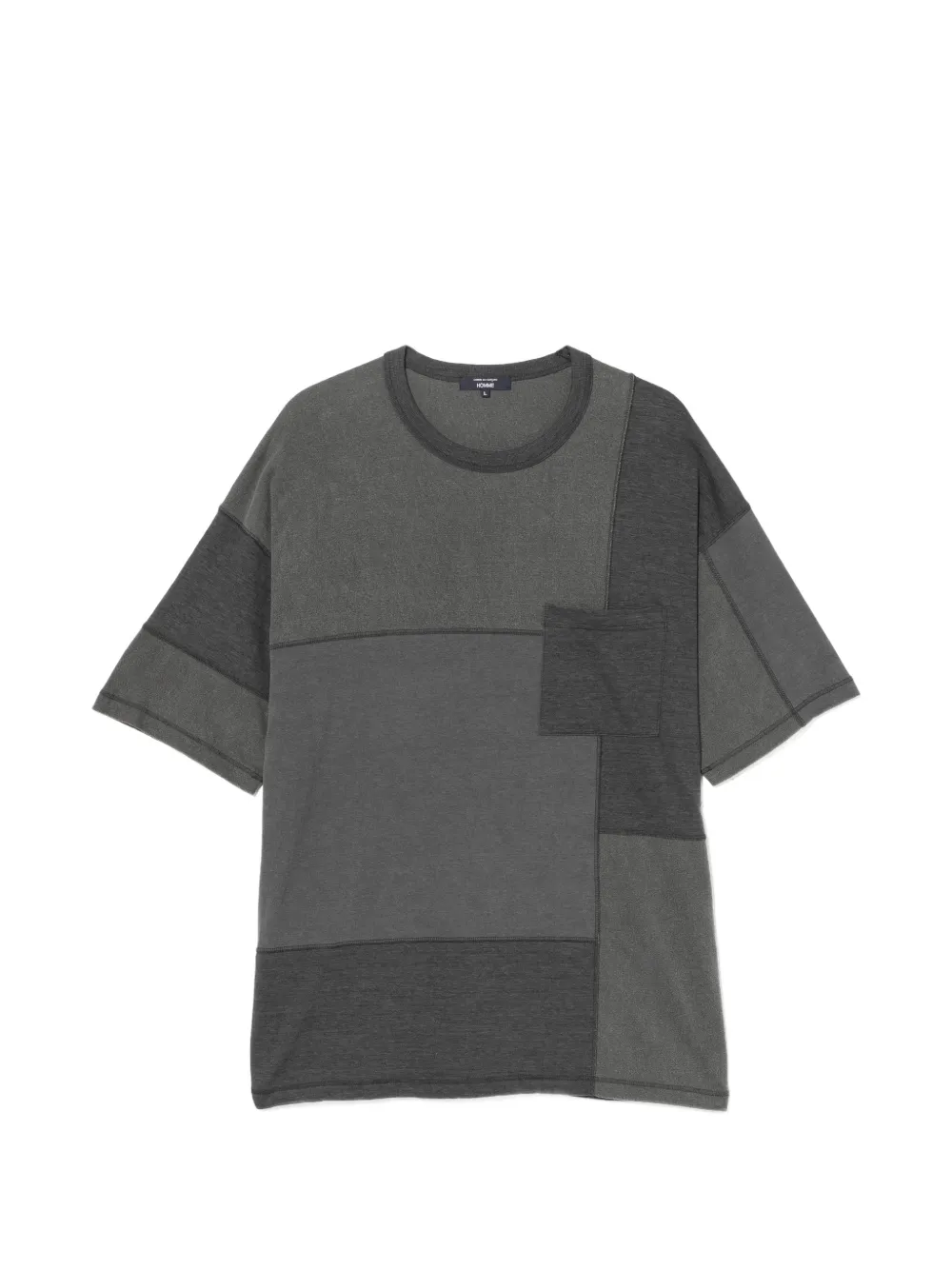 Comme des Garçons Homme T-Shirt im Patchwork-Look - Grau