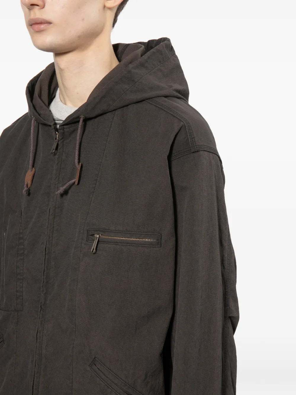 Washed Hooded Jacket