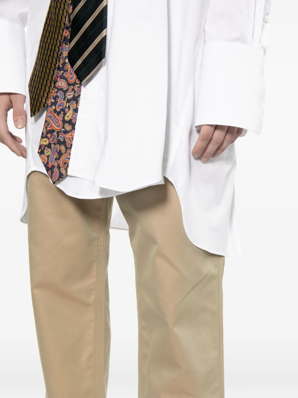 Junya Watanabe MAN x Brook Brothers straight broek Beige