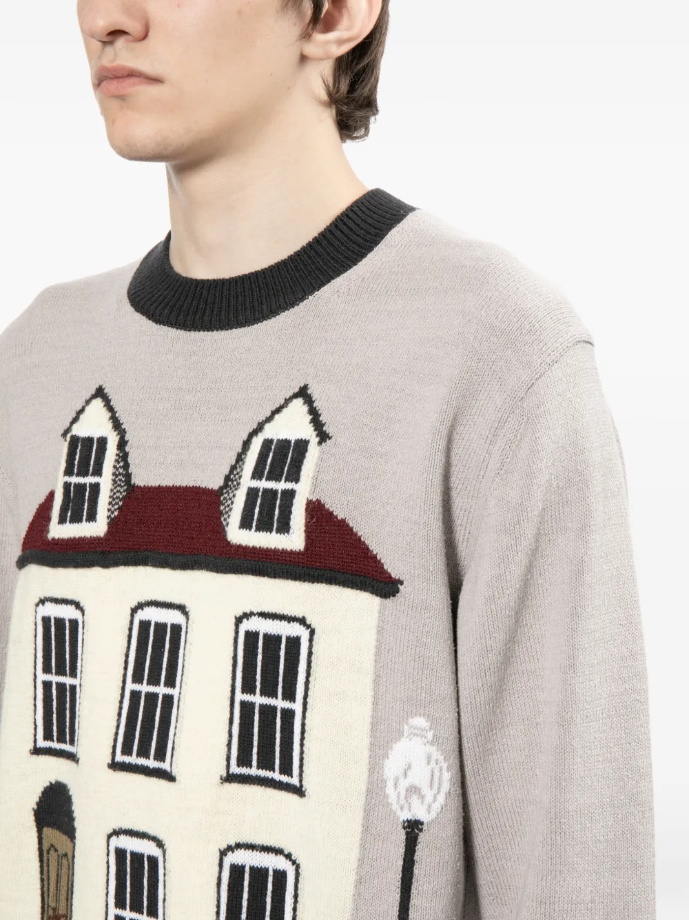 Junya Watanabe MAN Trui met intarsia Grijs