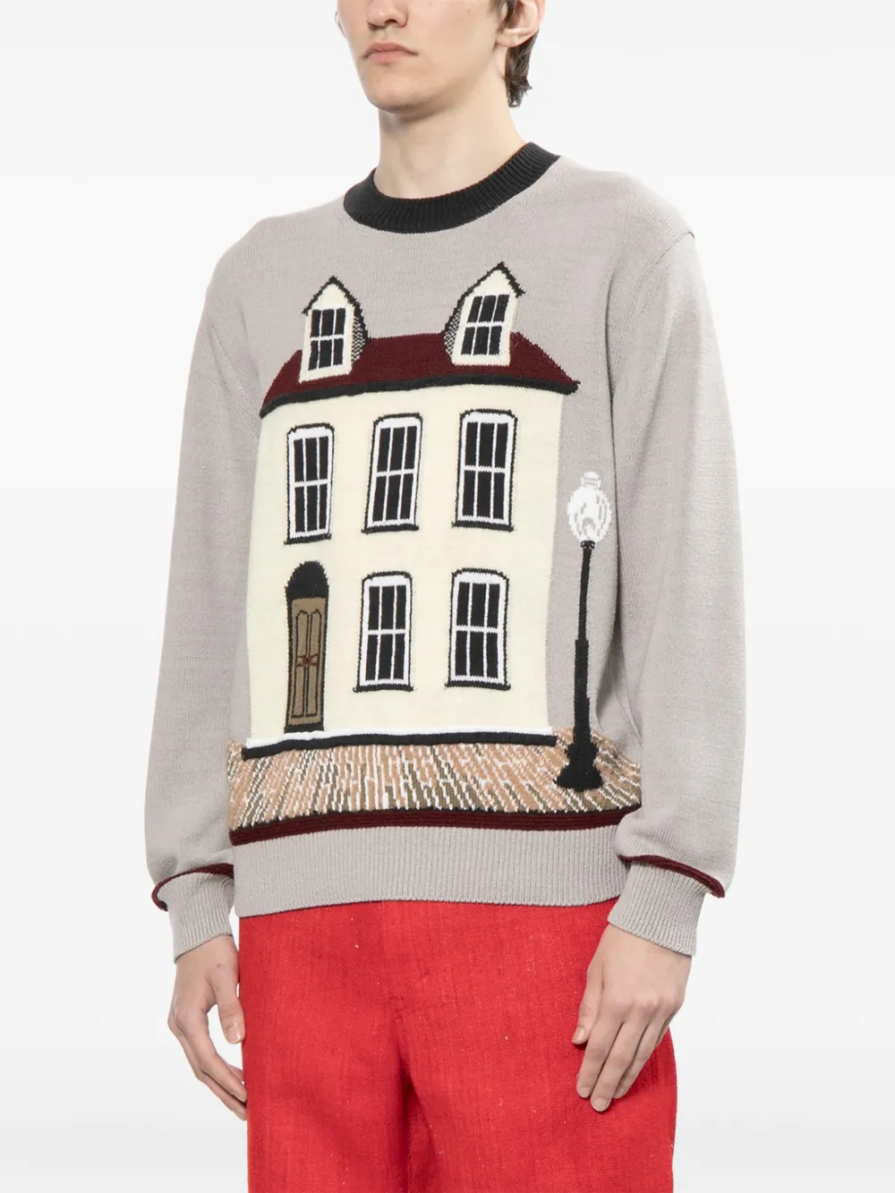 Junya Watanabe MAN Trui met intarsia Grijs