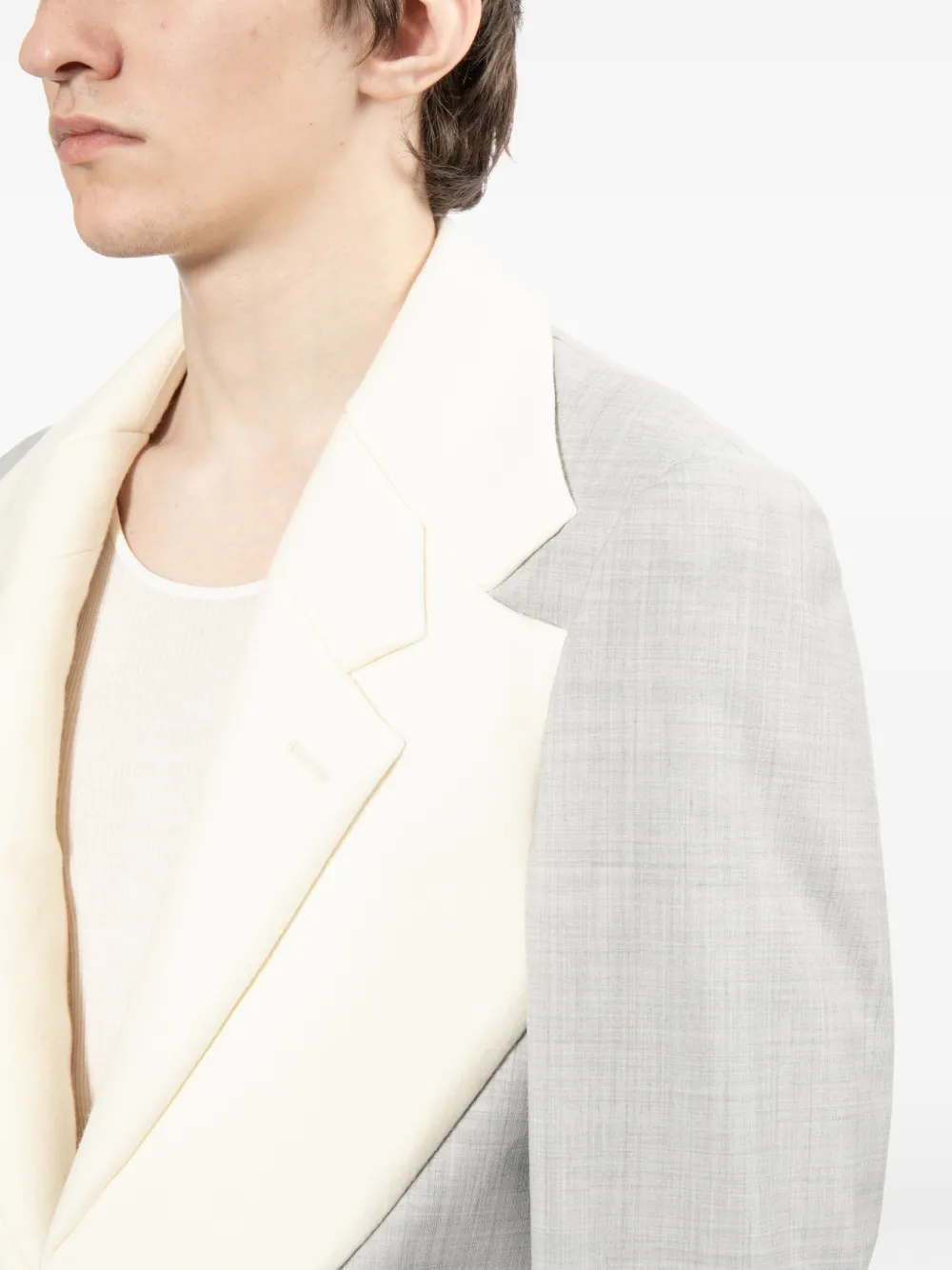 Comme des Garçons Homme Plus Blazer met dubbele revers Grijs
