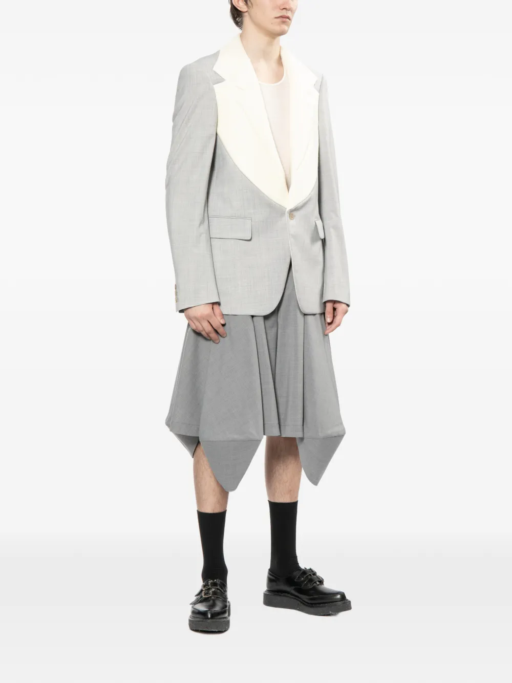 Comme des Garçons Homme Plus Blazer met dubbele revers Grijs