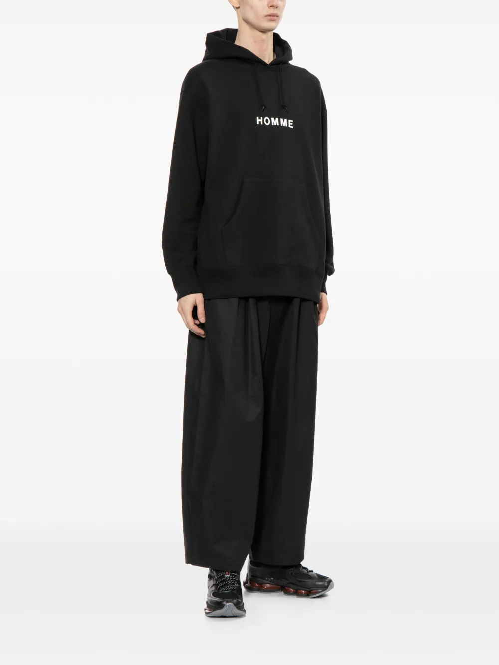 Comme des Garçons Homme Hoodie met logoprint Zwart