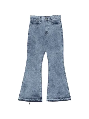 パンツ JUNYA WATANABE MAN COTTON URETHANE DENIM Junya Watanabe MAN acid-wash Bootcut Jeans | Blue | FARFETCH