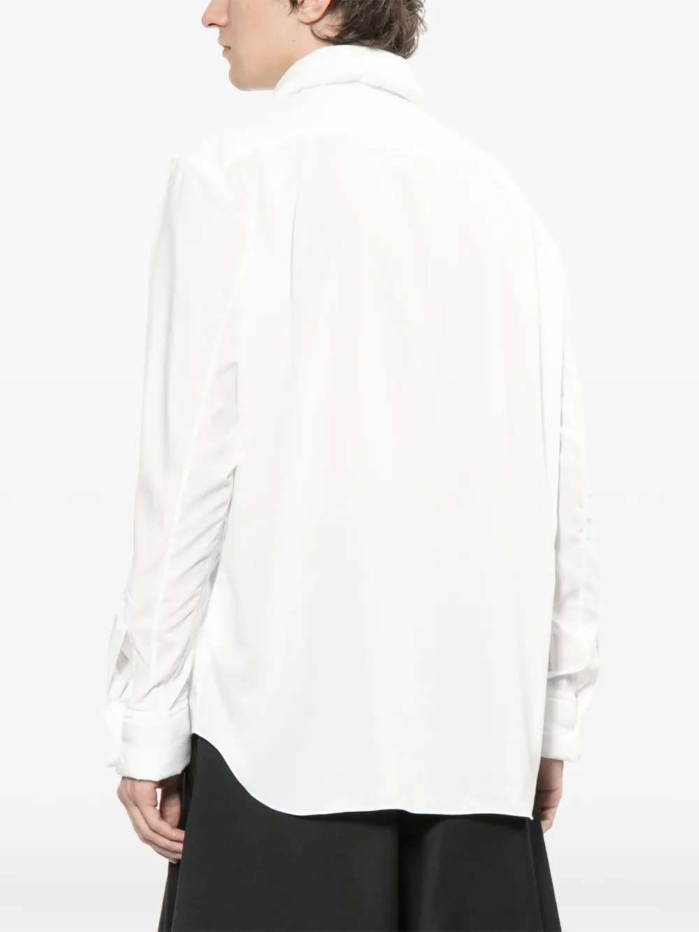 Comme des Garçons Homme Plus Overhemd met gewatteerde zzak Wit