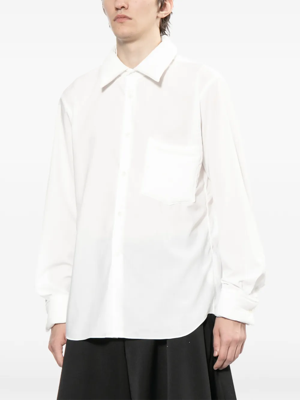 Comme des Garçons Homme Plus Overhemd met gewatteerde zzak Wit