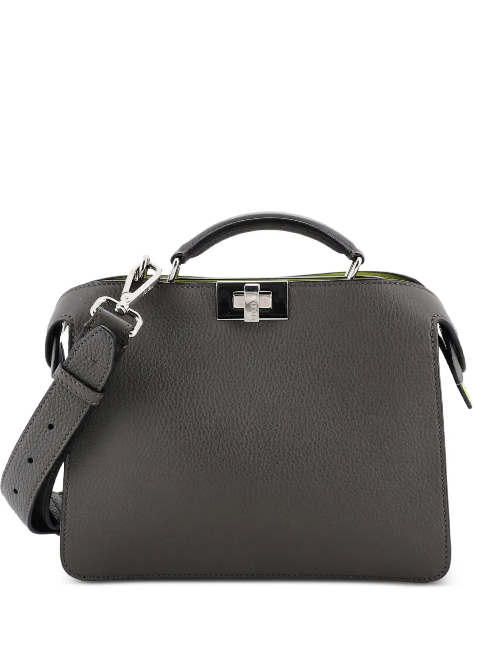 Fendi Pre-Owned Peekaboo ISeeU Briefcase Leather Mini satchel - Grigio