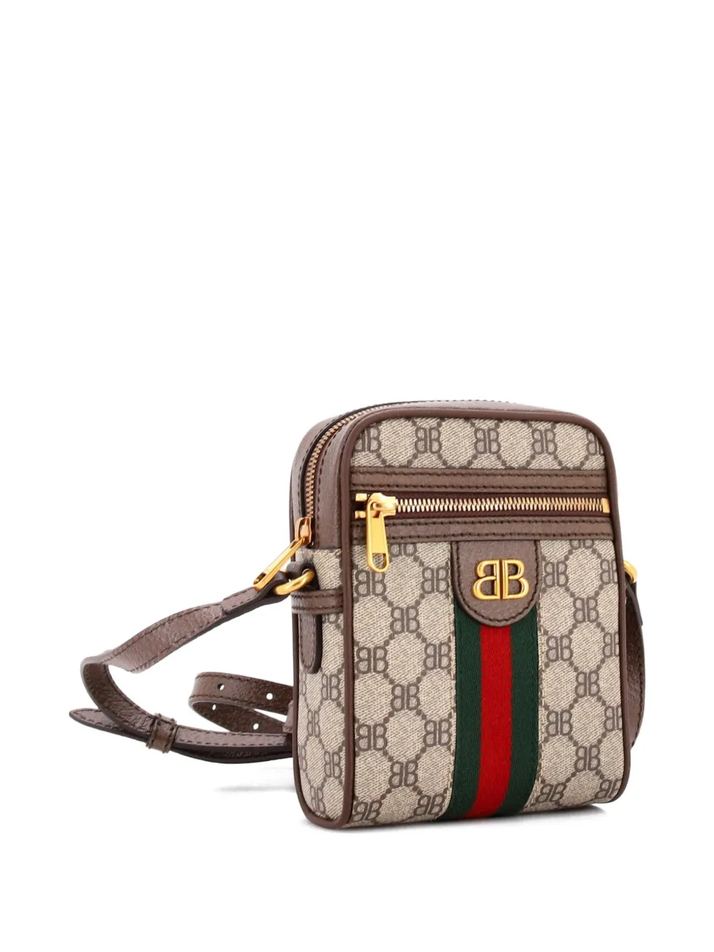 X Gucci The Hacker Project Zip Messenger Bag Bb Coated Canvas Mini Crossbody Bag
