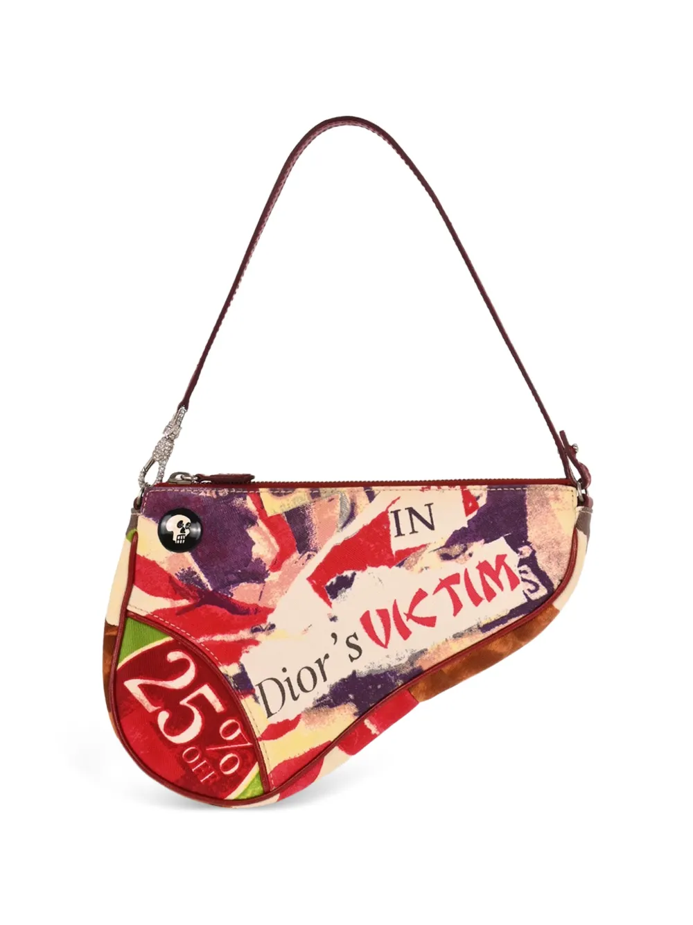 Christian Dior Pre-Owned 2003 Dior's Victim Saddle-Tote Bag - Rot