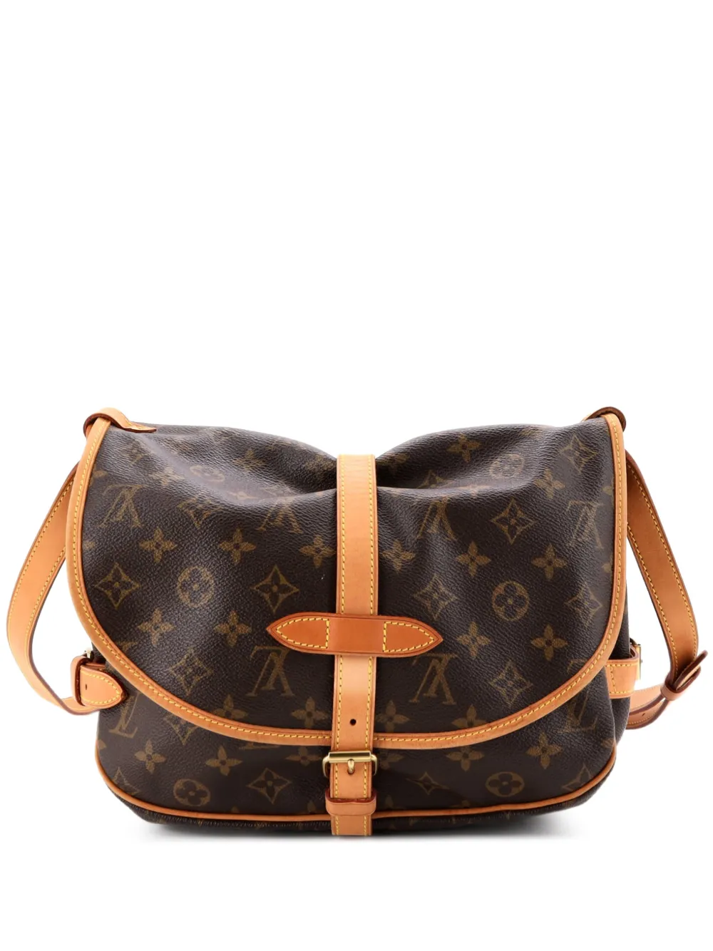 Louis Vuitton Pre-Owned Saumur Handbag Monogram Canvas 30 crossbody bag - Marrone