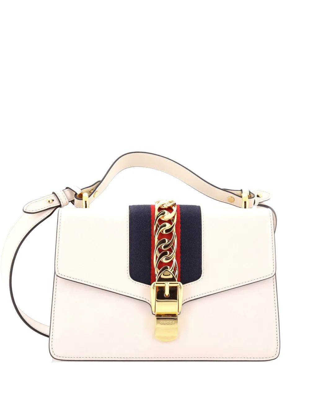 Gucci Pre-Owned Sylvie Leather Small shoulder bag - Bianco