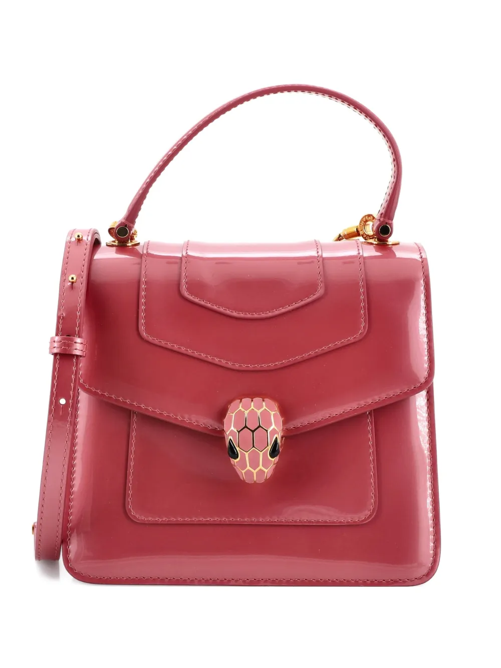 Bvlgari Pre-Owned Serpenti Forever Top Handle Bag Patent Small satchel - Rosa