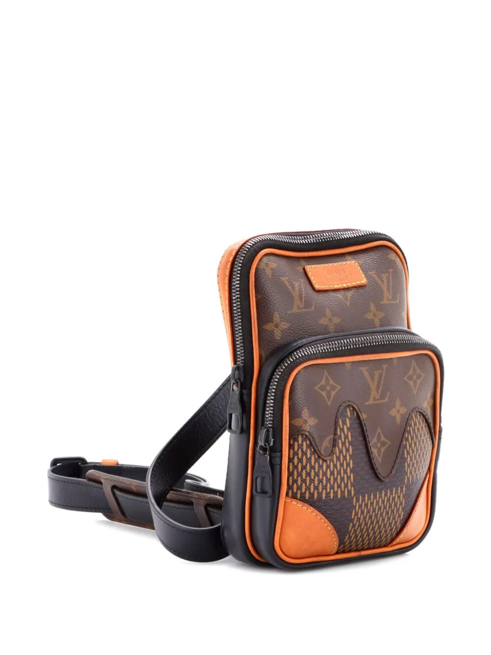Louis Vuitton Pre-Owned Nigo Amazone Sling Bag Limited Edition Giant Damier and Monogram Canvas crossbody bag - Marrone