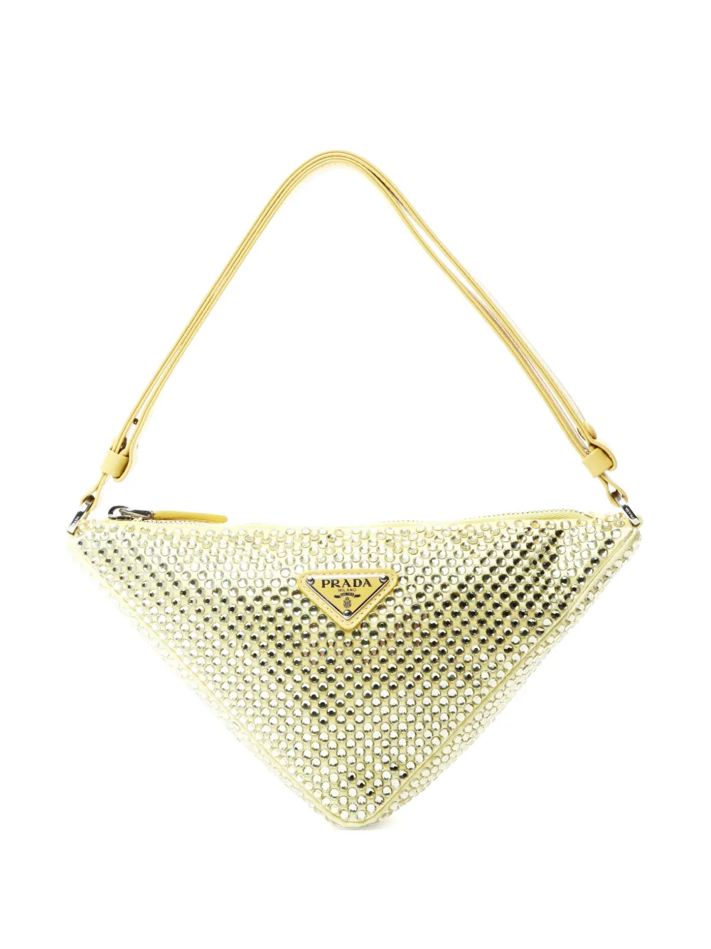 Prada Pre-Owned 2024-2025 triangle shoulder bag - Giallo