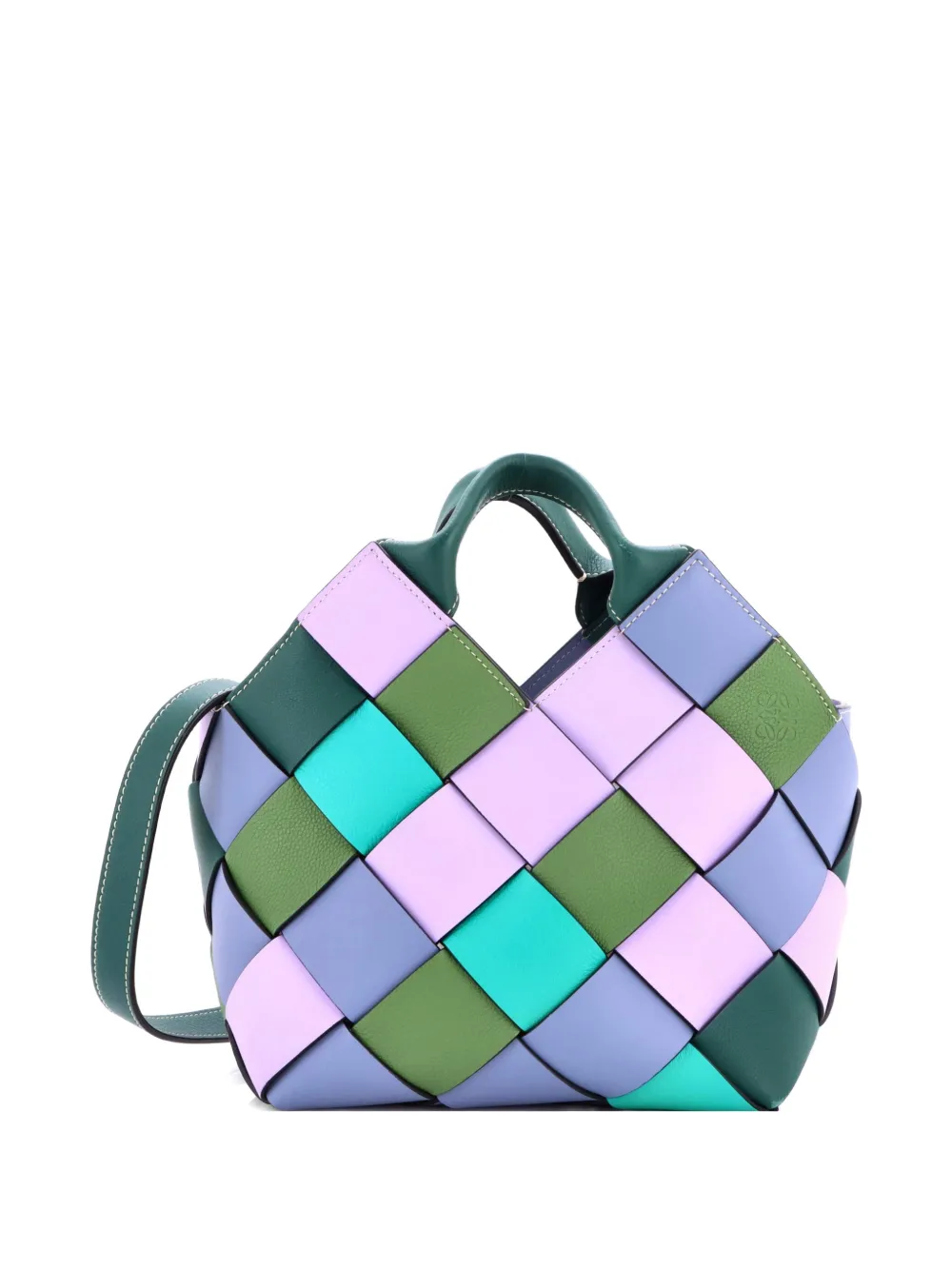 Loewe Pre-Owned Woven Basket Bag Leather Small tote bag - Multicolore
