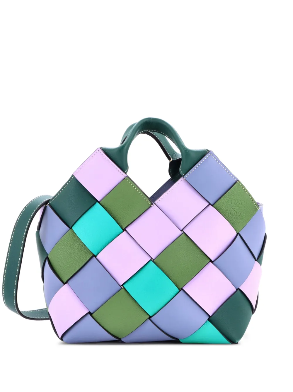 Loewe Pre-Owned Woven Basket Bag Leather Small tote bag - Multicolore