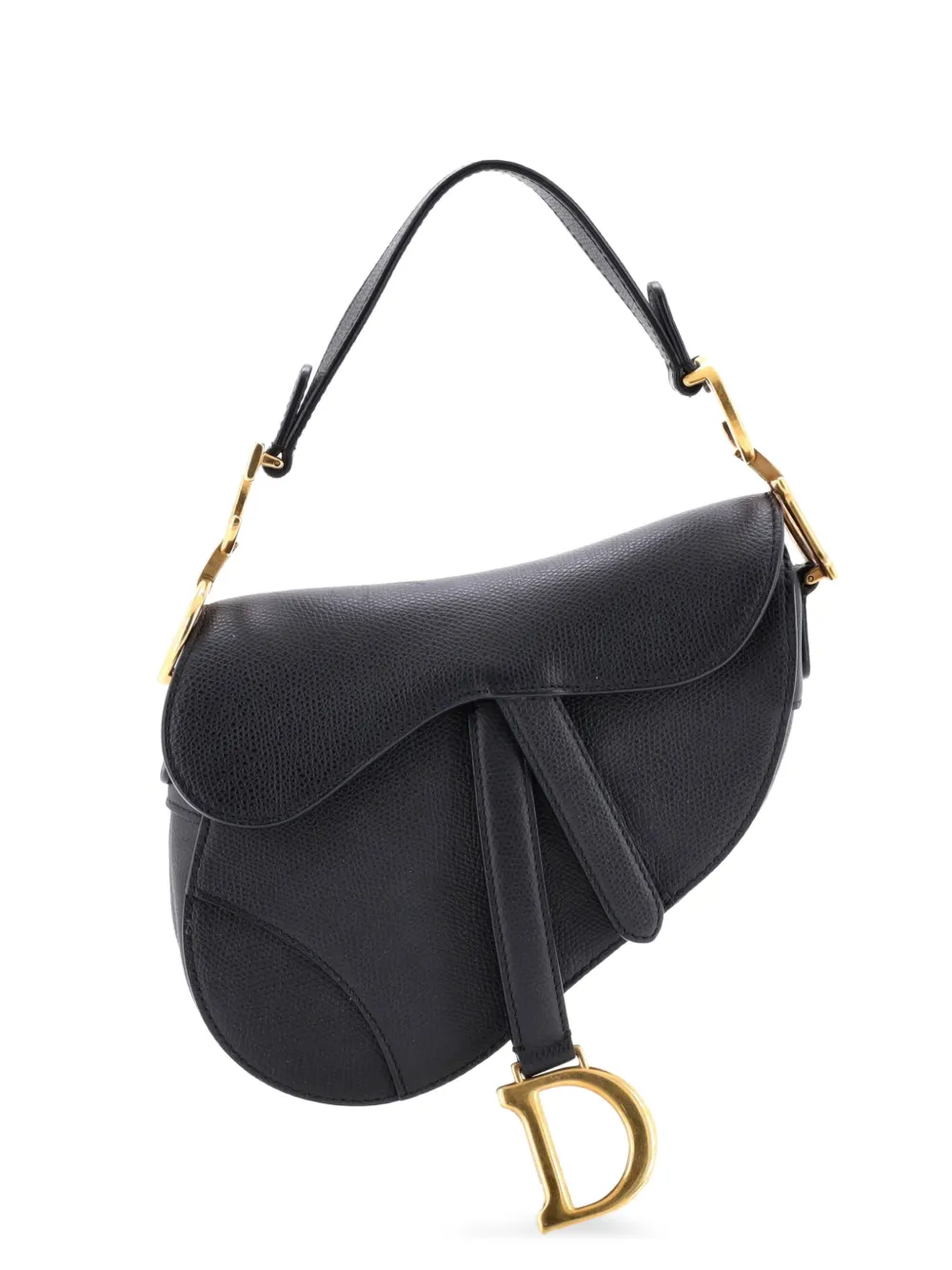 Christian Dior Pre-Owned Saddle Handbag Leather Mini shoulder bag - Nero