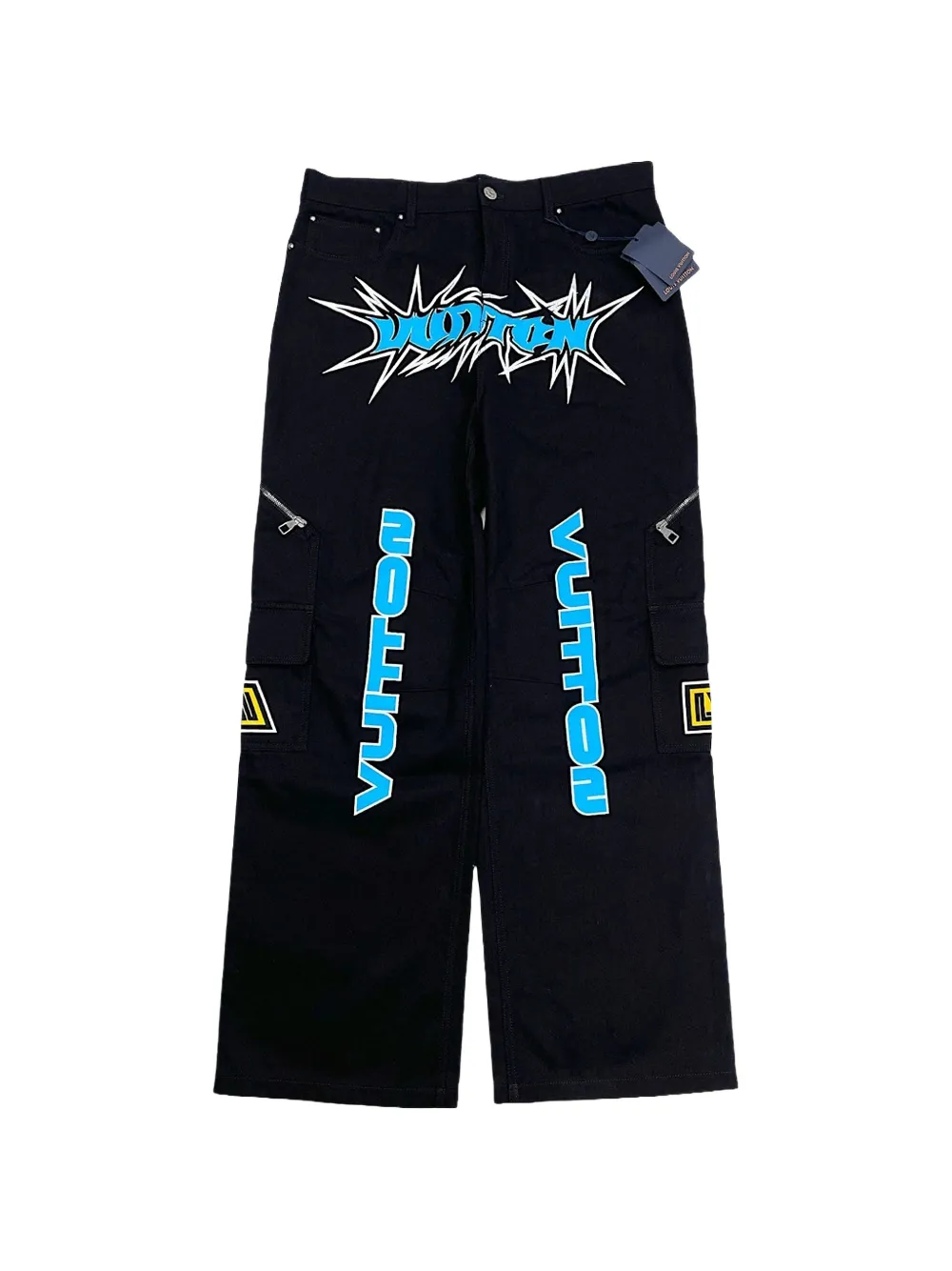 Louis Vuitton Pre-Owned Racing Urban wide-leg jeans - Nero