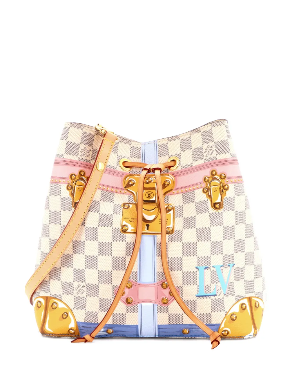 Louis Vuitton Pre-Owned NeoNoe Handbag Limited Edition Damier Summer Trunks bucket bag - Bianco