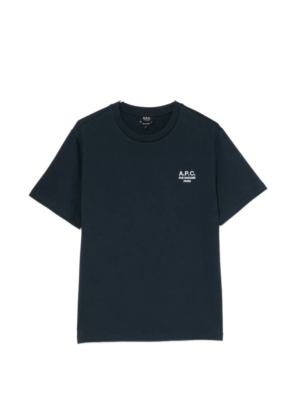 A.P.C. T-shirt con logo ricamato - Grigio