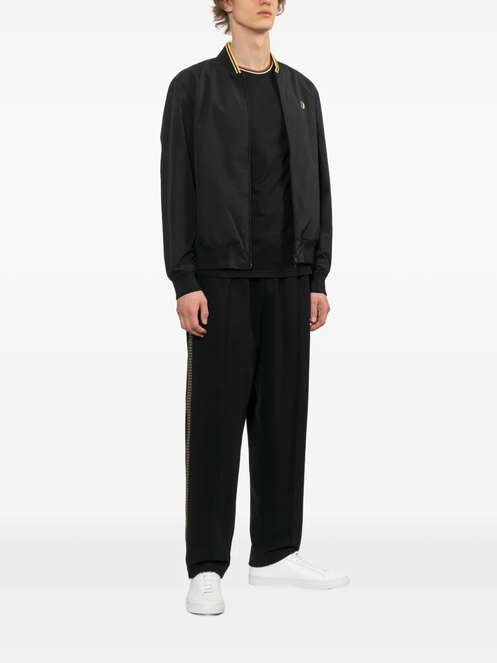 Logo-Embroidered Bomber Jacket