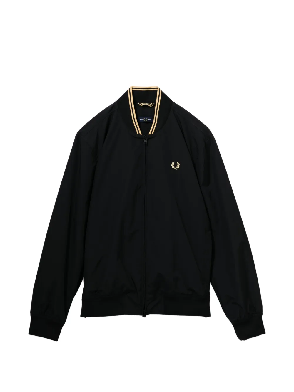 Fred Perry logo-embroidered bomber jacket - Black