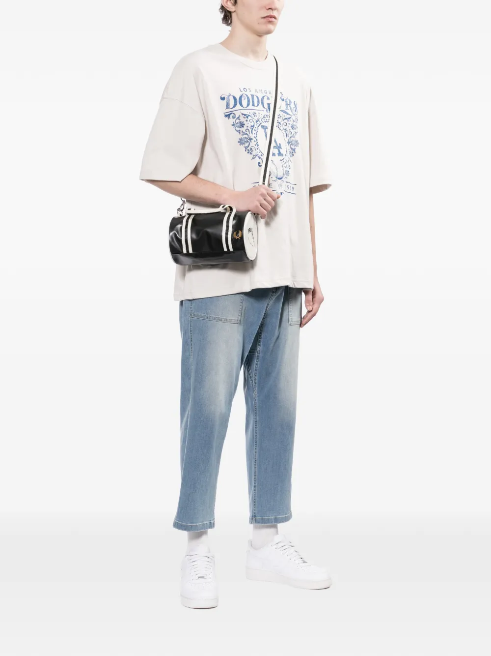 Fred Perry Classic Barrel mini-tas Zwart