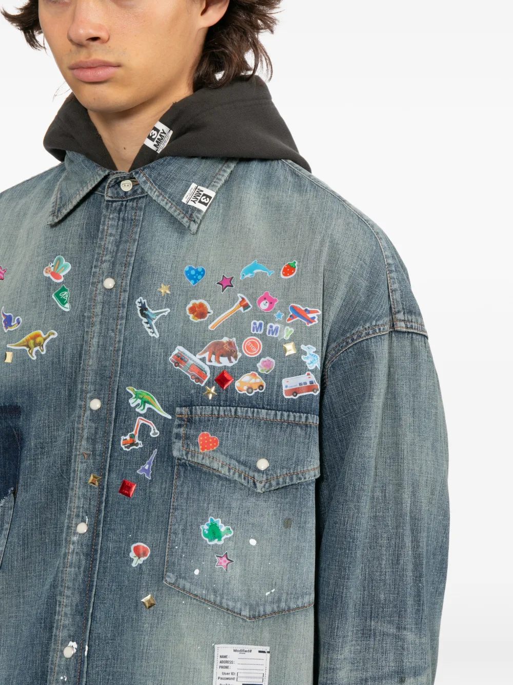 Maison MIHARA YASUHIRO Hoodie met print Grijs
